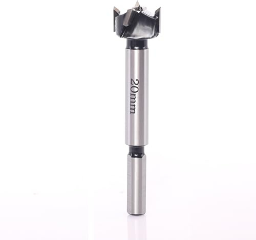 Akylin Forstner Drill Bit 20mm - Carbide Tipped Forstner Bit - Hex Shank Wood Hinge Drilling Hole Saw Cutter, for Auger Opener, Drilling Boring Bit