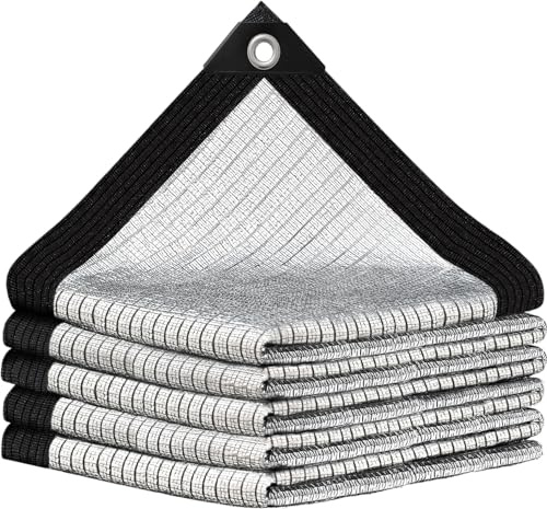 Schattennetz Auto - Hunde 3x4 m,Auto-Sonnenschutz aus Alunetz,80% Sonnensegel Mit Einfassung Mit Ösen Einfachen Aufhängen Schattiernetz,Schattiernetz für Balkon.Garten.Camping,Silber