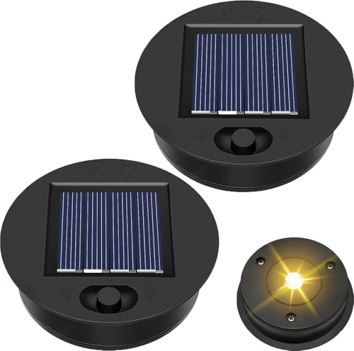 Lámparas Solares de Repuesto,2 Piezas 8.5cm Accesorios de Repuesto Luz SolarRepuesto Luz Solar,Piezas de Repuesto para Lámparas Solares,Accesorios de Repuesto Luz Solar,Impermeable Caja Batería Sola