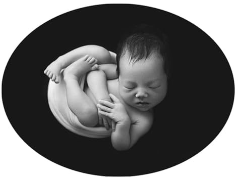 Honra Newborn Photography Posing Fabric Baby Beanbag Backdrop Props Stretch Blanket for Professional Studio Photoshoot (Black)
