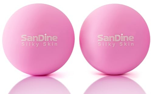 Palline da Massaggio Lacrosse, Set di 2 - Pallina Massaggio Muscolare per Massaggio Profondo dei Tessuti - Rilascio Miofasciale - Terapia Punti Trigger - Allevia Dolore di Sandine