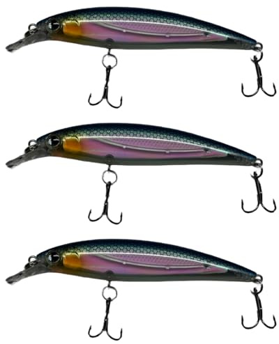 focutex Kunstköder Hardbait Wobbler - 11cm 14g, Angelköder Set für Forelle, Zander, Barsch, Hecht, Fischen, Raubfisch, Hochwertiger Kunstköder für Angeln, Köder für Süßwasser (1, Blau-Weiß)