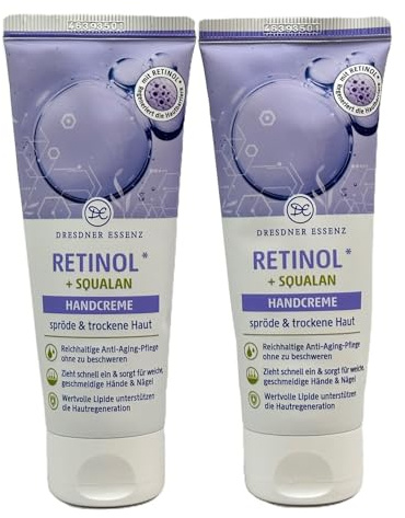 2er Pack. Dresdner Essenz Handcreme Retinol + Squalan 2 x 75ml