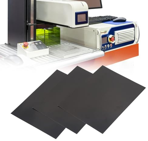 Lasermarkierer-Testpapier, 10 Blatt A4 210X285mm Schwarzes Doppelseitiges Testpapier Lasergravurmaschine Debugging & Test Focus Papier