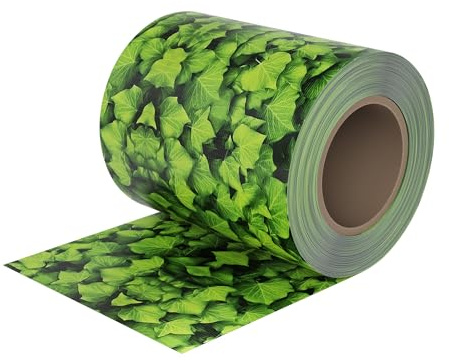 FIVMEN Bandes brise-vue en PVC - 35 m x 19 cm - Film de clôture avec clips - Opaque - Film brise-vue anti-UV - Pour clôture à double barreaux - Clôture de jardin - Brise-vue - Grand