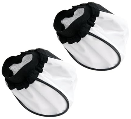 IWOWHERO Copertura per Lampada Fotografica Rotonda Bianco 2 Pezzi, Morbida, Riutilizzabile e Facile da Rimuovere, Accessorio per Flash Esterni