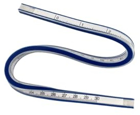 drburpily Flexibel kurvlinjal Ritverktyg Viktigt tillbehör för kreativ teknik och mjuka mätuppgifter Ritverktyg Linjal Flexibel böjd, 30 cm
