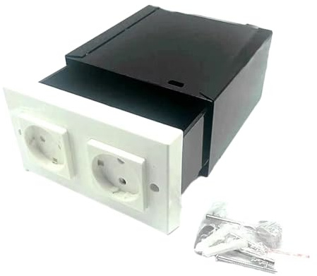 Frewurwer Caja Fuerte de Pared con Doble Enchufe Estándar de Imitación, Caja de Seguridad Secreta Oculta.