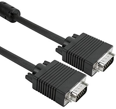 VulTech SVM02 Cavo VGA 1.8Mt 15 Pin, Full HD/1080p, Compatibile con 3D, connettore VGA a VGA, collega PC con Monitor/schermi a Tubi/televisori, contatti placcati in argento, Nero