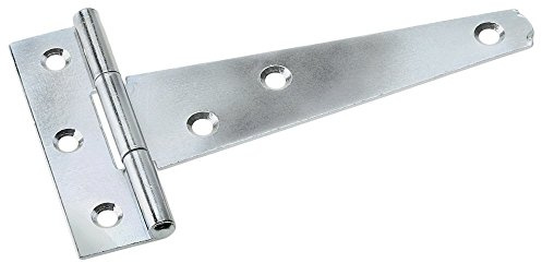 Merriway BH02019 Tee Hinge, Bright Zinc Plated 100 mm (4 inch) , Pack of 2 Piece