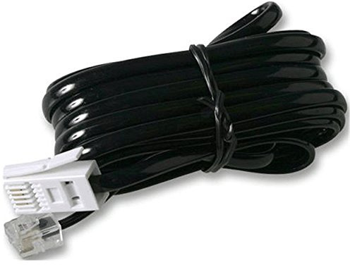 Reulin 3M Fax Telephone Phone Modem Cable Lead RJ11 to BT Plug Phone Socket - Black