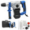 Huini Bohrhammer mit SDS Plus Aufnahme 1500W Abbruchhammer mit 360 °Drehgriff 6 Variable Geschwindigkeit 8 Bohrhammer-Zubehör 3 Funktion in 1 Mehrzweck Bohrhammer