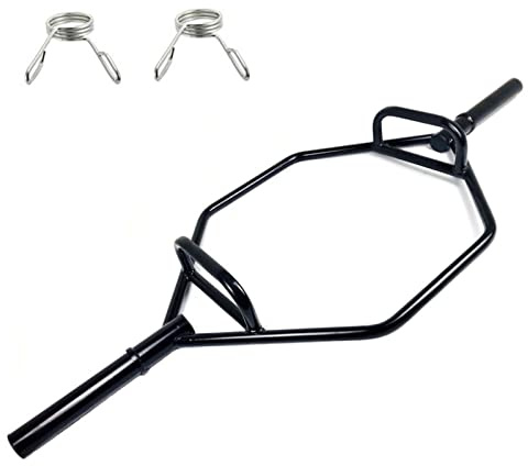 Stange füR Gewichtheben 1 Zoll Deadlift Stangen Sechskantstange füR Shrug und Squat Hohlhantelstange Hantelstange 120kg GewichtskapazitäT Gewichtheber Hantelstange füR Bodybuilding,Loading Area 1