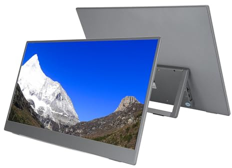 Portable Monitor Touchscreen, 15.6 Inch FHD 1080P HDR IPS Touch Screen, USB C HDMI Gaming Monitor, Built in Kickstand & Dual Speakers, External Monitor for PC, Phone, Switch