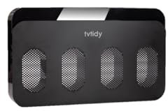 TVTidy - Universal Cable Management Box for TV Unit or Media Wall. Organise Cables & Wires. Wall Mounted or Place on TV Stand. Easy Installation. Black