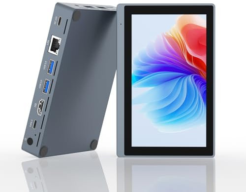 HEIGAOLAPC Mini PC Computadora Ordenador Mini PC Celeron N5095 Win 11 Pro 8GB Ram, 128GB ROM, Mini-pc Computer con Pantalla Táctil 5,5 Pulgadas, Salida Pantalla Dual 4K@60Hz, HDMI, Type-C, WiFi5