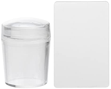 OUNONA Timbro per Unghie in Silicone Trasparente Design Vedere Attraverso, Accessorio Nail Art per Stamping Fai-da-te, Strumento Professionale per Nail Art