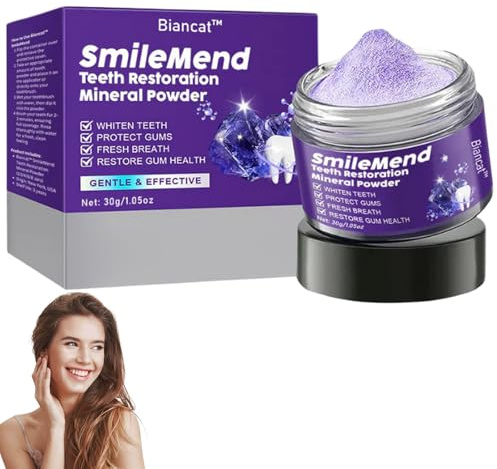 Biancat SmileMend Teeth Restoration Mineral Powder, Zahnreparatur Mineralpuder, Zahnrestauration Pulver, Zahn Reparatur Pulver, Natürliche Zahnstärkung & Zahnfleischpflege (1)