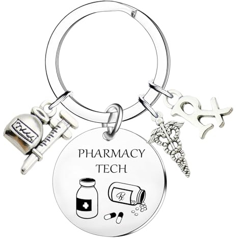 Tihnvk Portachiavi con farmacista, regalo tecnologico per donne, uomini, tecnici di farmacia, regalo di Natale e compleanno per farmacista