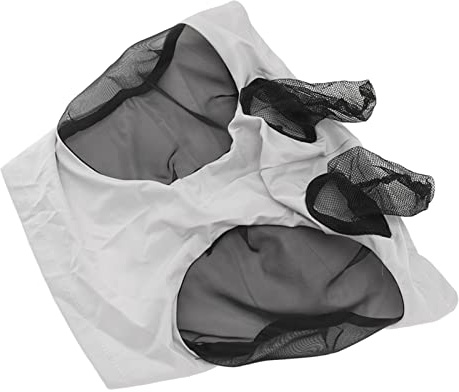 Dilwe Masque Anti-Mouches pour Chevaux avec Oreilles, Conception en élastique Confortable pour Chevaux et Poneys Adultes, Housse Respirante 44x36cm (Gray)
