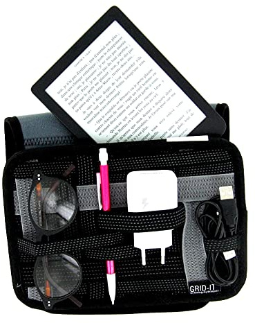 Cocoon GRID-IT WRAP - 7 iPad Mini Hülle & Organizer mit elastischen Bändern / Organizer für Aktentasche, Handtasche / Neopren Schutzhülle für Tablets / Organisationssystem – Schwarz / 23 x 3,2 x 17cm