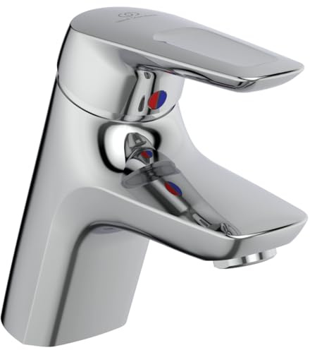 Ideal Standard A5658AA Waschtisch Armatur CeraMix Blue Well mit Durchflussbegrenzer, chrom