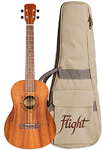Flug: NUB310 Sapele Bariton-Ukulele mit Tasche