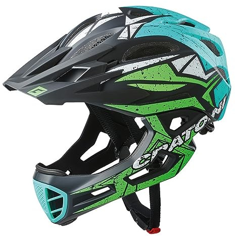 Cratoni Helmets GmbH C-Maniac Pro Fahrradhelme Schwarz/Lime/Türkis M L/XL