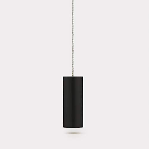 Pushka Home Contemporary Solid Brass Matte Black Cylindrical Bathroom Toilet Ceiling Fan Light Pull Handle