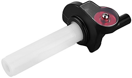 Akozon Acelerador puño rápido Moto + Puños del Acelerador, 22 mm Puños de Acelerador Visual de Motocicleta Gire la manija del Acelerador de Gas para Bicicleta de Tierra ATV (Rojo)