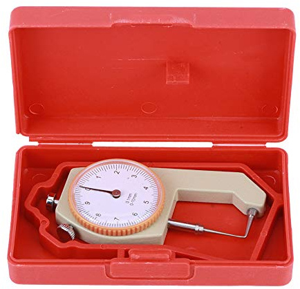 Tester di spessore 0-10 mm testa conica misuratore di spessore portatile ad alta precisione testa piatta spessore calibro per pelle per carta (punta curva)