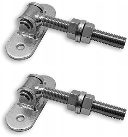 WDB - Torangel Einstellbar Anschraubplatte - Scharniere Gartentor - Scharniere Schwerlast - Toranlage - Torscharniere Hängescharniere - 2x Einstellbares Torscharnier M16 130 mm