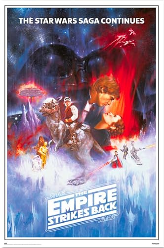 Grupo Erik Star Wars Deko - Star Wars Das Imperium schlägt zurück Poster - Deko Wohnzimmer oder Deko Schlafzimmer - Zimmer Deko - Größe : 61 x 91, 5 cm - Originales Geschenk - Offizielle Lizenz