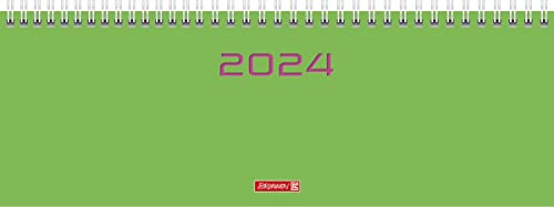 BRUNNEN Wochenkalender Modell 772 2024 2 Seiten = 1 Woche Blattgröße 29,7 x 10,5 cm grün