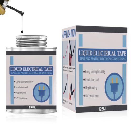 Fengyang® Flüssiggummi, Flüssiggummi Schwarz, Flüssiges Isolierband, Flüssiger Gummi, Flüssigkeit Isolieren Isolierband, Wasserdichtes Dichtmittel, für die Reparatur elektrischer Datenkabel (Black)
