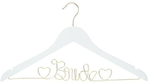 FOMIYES Hochzeitskleiderbügel Für Die Braut Brautbügel Brautaccessoire Brauthochzeitsandenken - Weiß