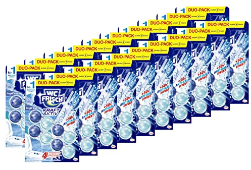 WC-Frisch Kraft Aktiv Duftspüler Frische Brise 20 x 100g (20x 2 * 50 g), WC Reiniger für Reinigung bei jeder Spülung, Duftsteine für langanhaltend frischen Duft, + 50% Anti-Kalk Effekt*