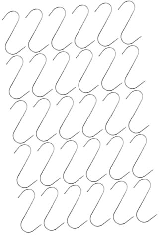 Cabilock 30pcs Meat Hanging Hooks Stainless Steel Pointed S Hooks for Bacon Sausage Poultry and Fish 12cm Meat Processing Set for Butchering and Barbecue