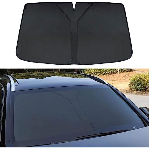 LOSTIS Auto Frontscheiben Sonnenschutz FüR Renault Zoe 2012-2023, Autoscheiben-Sonnenblenden Sonnendach Faltbar Windschutzscheiben Sonnenschutzabdeckung,A/Black