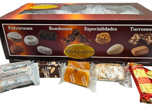 Turron en Porciones Surtidos - Calidad Extra - 3 Kilos - Especialidades: Duro - Blando/Jijona - Chcolate y Almendra - Yema - Chocolate Crujiente - Turrones Mini - DulceEstepa