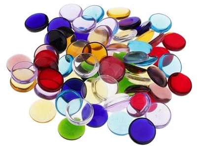 Tesselles mosaique 100g de carreaux de mosaïque en verre transparent rond coloré décor à la maison bricolage fournitures d'artisanat Mosaique verre