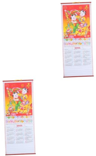 SEWACC 2stücke Wandkalender Hochauflösender Monatskalender Im Scroll-design Als Planer Und Dekoratives Element Hergestellt Aus Langlebigen Materialien Für Langfristige Nutzung