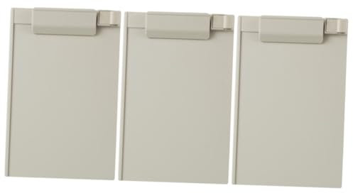 SHINEOFI Lot De 3 Presse-papiers En Plastique A5 Porte-stylo Dossier Gris Pour Bureau École Conférence Tableau Décriture Léger