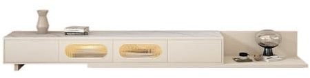 Lizhuzhuzs28 Mesa de TV Mueble de TV con encimera de Pizarra retráctil, Moderno, Sencillo, pequeño, for apartamento, Sala de Estar, Suelo, Mueble de TV Grande Mueble para Salón