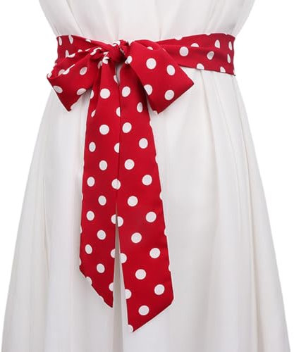 MEAKTSMI Vielseitige Krawatte Mit Punktmuster Für Erwachsene/Taillengürtel/dünner Schal Für Einheitliche Schicke Krawatte Passt Zu Einer Einfachen Eleganten Damenkrawatte