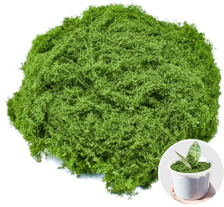 Aifong Fake Green Moss for Crafts 3.5 Oz Decorative Artificial Moss for Crafts Decorative Faux Moss Table Centerpieces Wedding Party Decor Fairy Garden Floral DIY