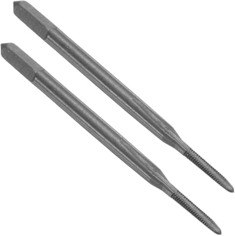 QUARKZMAN 2Pcs Taraud Métrique à droite, M1.4 x 0.3 H2 40mm Taraud et Filière en HSS6542 Tarauds à Fileter Nitruré et Noirci pour le Taraudage et le Filetage d'Outil Réparation Machine