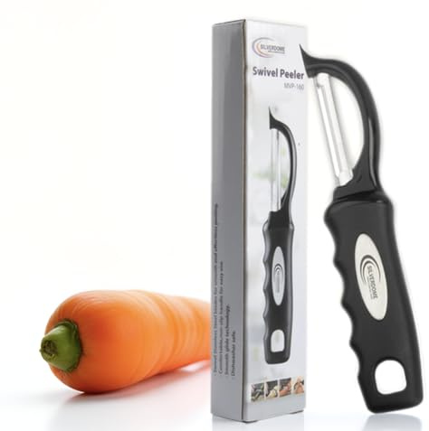 Silverdome Premium Swivel Peeler- Super Sharp Stainless Steel Blades for fast and efficient Kitchen Prep- Ergonomic Handle- Dishwasher Safe- Equipped with sharp tip to remove Blemishes on Vegetables