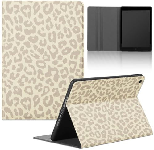 Stradvnaly Funda Tablet para Samsung Galaxy Tab S6 Lite 2022/2020 10,4,Cartoon Patrón Aesthetics Diseño Cárcasa mit Stand Función,PU Cuero Flip Bumper Protectora Cover,Leopardo Beige