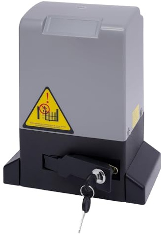 Motorizzazione per Cancello Scorrevole, 1200KG Motore per Cancello Scorrevole Elettrico Automatico, Sensori a Infrarossi, 2 Telecomandi, Adatto per Porte in Acciaio Inossidabile, Ferro, Legno, Vinile